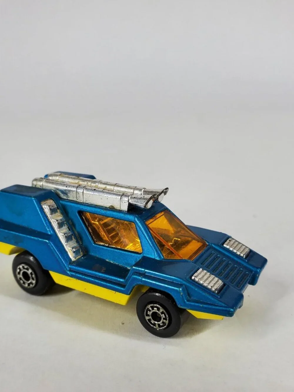Vintage Matchbox Lesney Superfast Number 68 Cosmobile Metallic Blue & Yellow